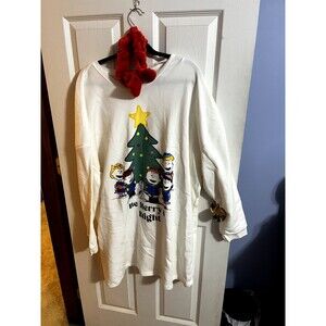 Peanuts Christmas Sweatshirt includes Headband with Bow / Size 2X